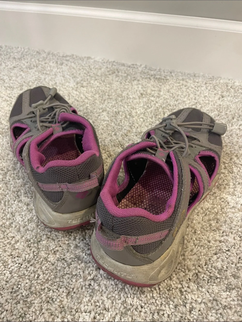 Columbia girls Gray and Pink Trail Runner